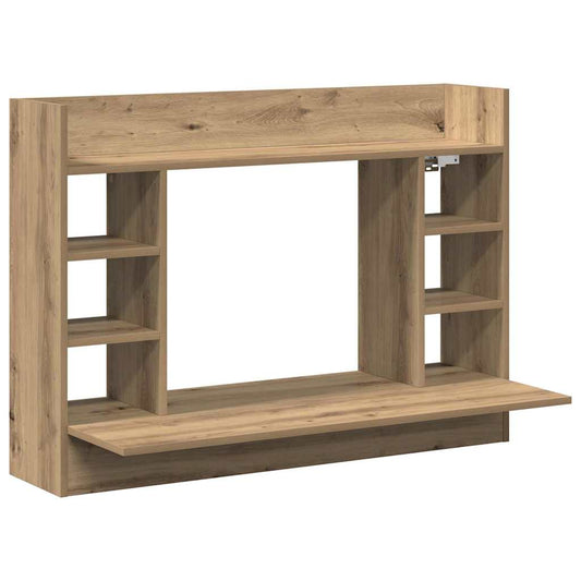 vidaXL Wall-Mounted Desk Artisan oak Engineered wood 105 x 48 x 75 cm