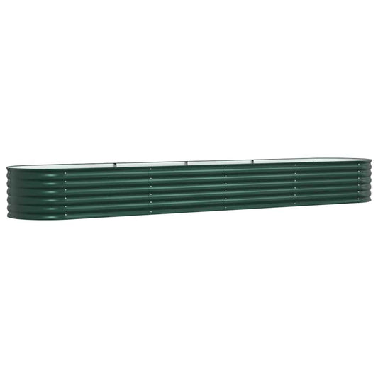 vidaXL Raised Bed Green 400 x 80 x 44 cm Steel