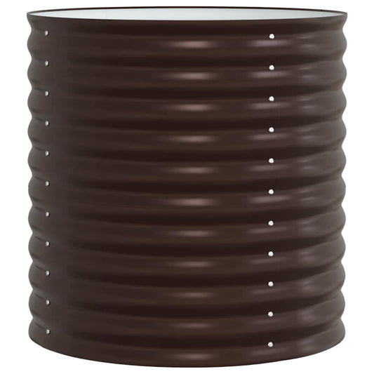 vidaXL Raised Bed Brown 80 x 80 x 81 cm Steel