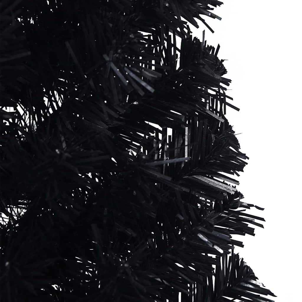 vidaXL Artificial Pre-lit Christmas Tree Black 150 cm PVC