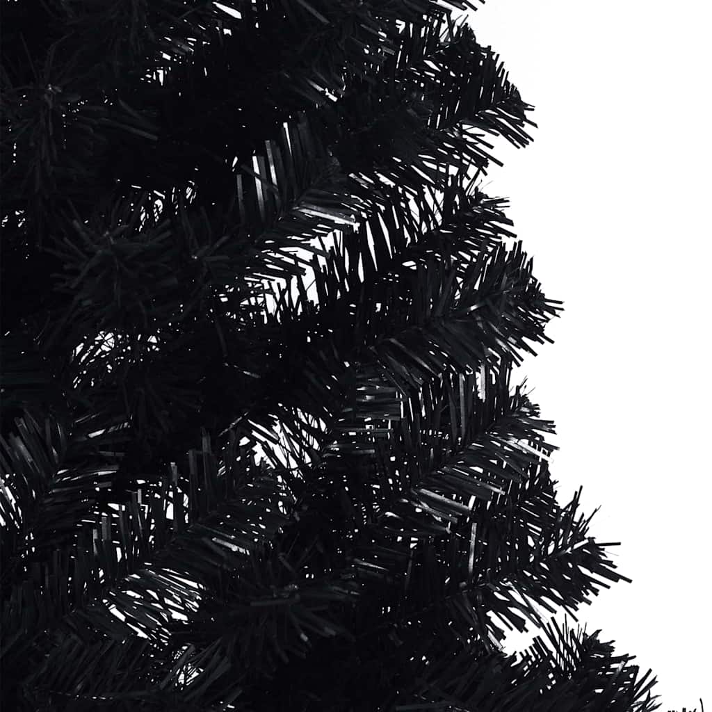 vidaXL Artificial Pre-lit Christmas Tree Black 180 cm PVC