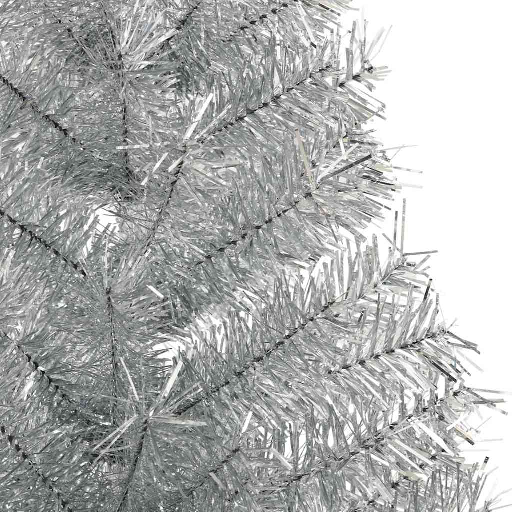 vidaXL Artificial Pre-lit Christmas Tree Silver 180 cm PET
