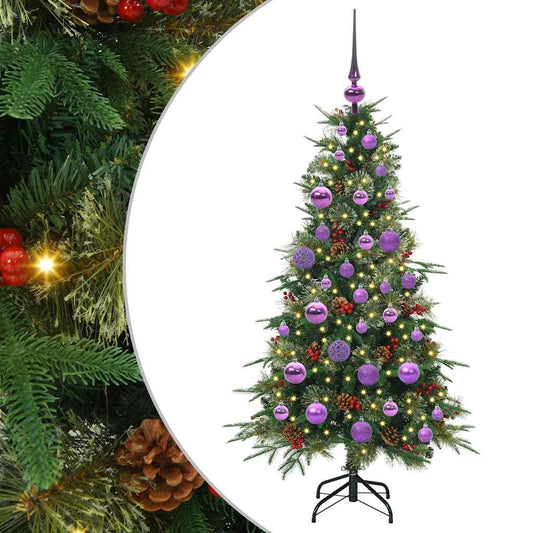 vidaXL Artificial Hinged Christmas Tree Green 120 cm PE and PVC