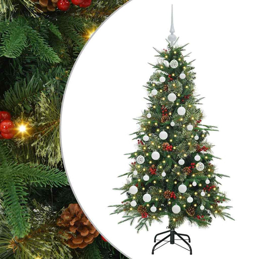 vidaXL Artificial Hinged Christmas Tree Green 150 cm PE and PVC