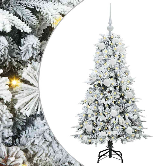 vidaXL Artificial Hinged Christmas Tree White 120 cm PE and PVC