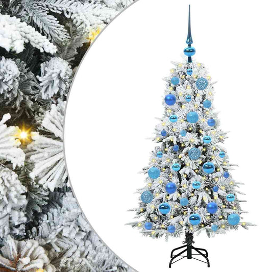 vidaXL Artificial Hinged Christmas Tree White 120 cm PE and PVC