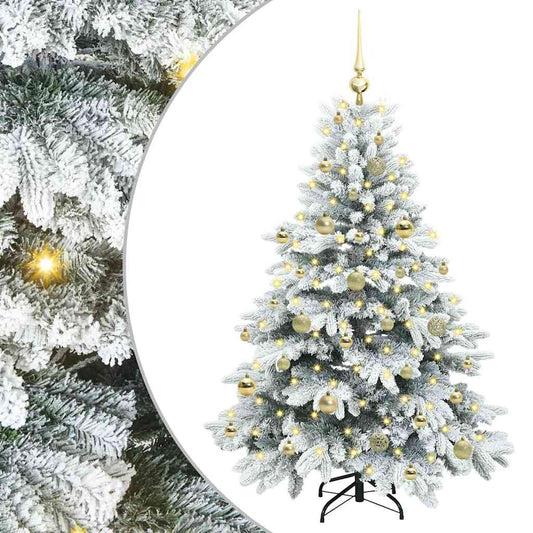 vidaXL Artificial Christmas Tree with 150 LEDs White 150 cm PE and PVC