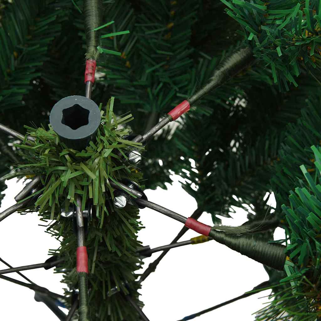 vidaXL Artificial Christmas Tree with 300 LEDs Green 240 cm PE and PVC