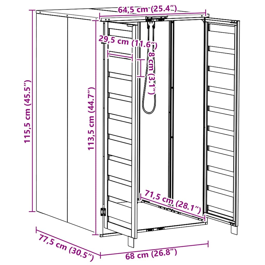 vidaXL Wheelie Bin Storage with Gas Lift-up Lid for 240L Bin Steel