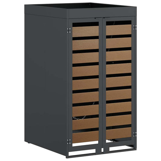 vidaXL Wheelie Bin Storage with Planter Roof for 240L Bin Steel