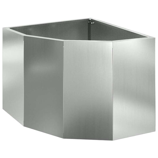 vidaXL Corner Planter Silver 45 x 45 x 35 cm Galvanised steel
