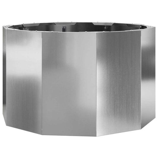 vidaXL Planter Silver 60 x 60 x 35 cm Galvanised Steel