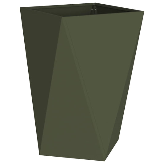 vidaXL Planter Olive Green 50 x 50 x 75 cm Steel