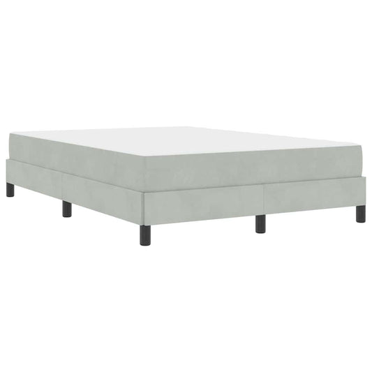 vidaXL Box Spring Bed with Mattress Light Grey 160 x 210 cm Fabric