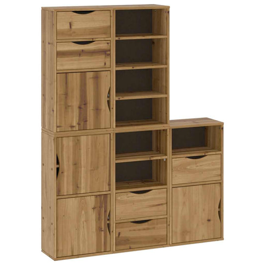 vidaXL Side Cabinets 5 pcs "ODDA" 40x24x79 cm Solid Wood Pine
