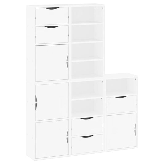 vidaXL Side Cabinets 5 pcs "ODDA" White 40x24x79 cm Solid Wood Pine