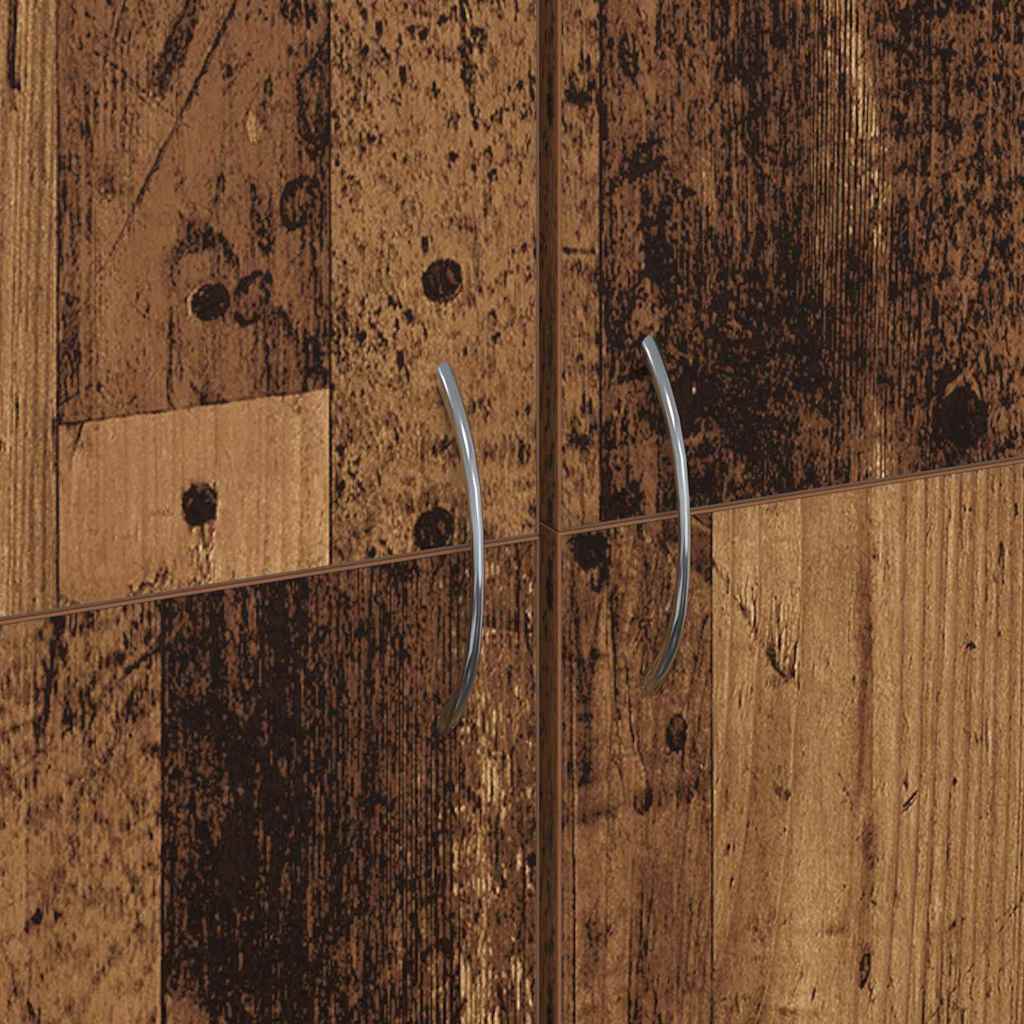 vidaXL Office Cabinet Old Wood 60 x 32 x 152.5 cm Engineered Wood
