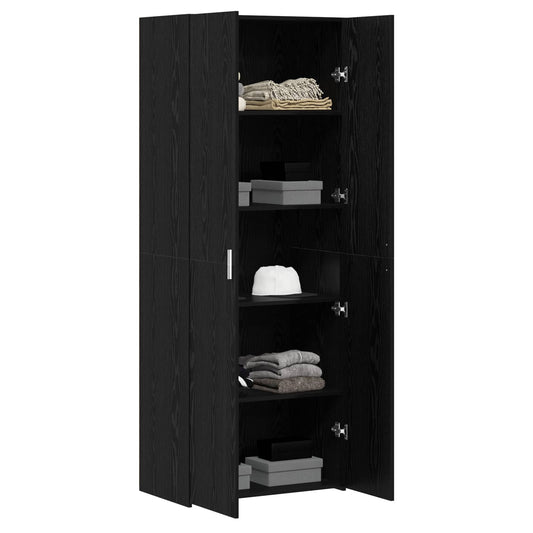 vidaXL Highboard Black Oak 70 x 42.5 x 185 cm