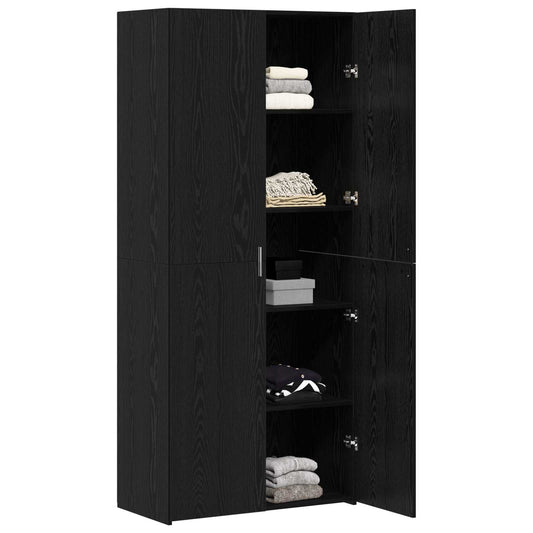 vidaXL Highboard Black Oak 80 x 42 x 185 cm