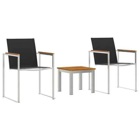 vidaXL Garden Dining Set 3 pcs Brown and Black