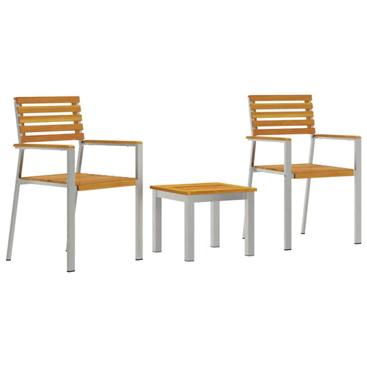 vidaXL Garden Dining Set 3 pcs Brown