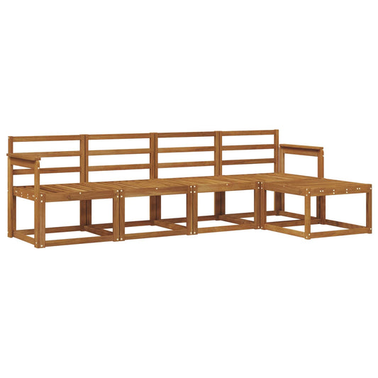 vidaXL Outdoor Sofa Set 5 pcs Natural Solid Acacia Wood