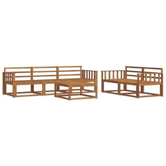vidaXL Outdoor Sofa Set 6 pcs Natural Solid Acacia Wood
