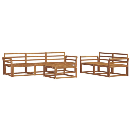 vidaXL Outdoor Sofa Set 6 pcs Natural Solid Acacia Wood