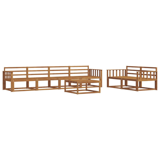 vidaXL Outdoor Sofa Set 7 pcs Natural Solid Acacia Wood