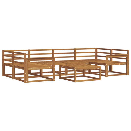vidaXL Outdoor Sofa Set 7 pcs Natural Solid Acacia Wood