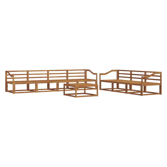 vidaXL Outdoor Sofa Set 8 pcs Natural Solid Acacia Wood