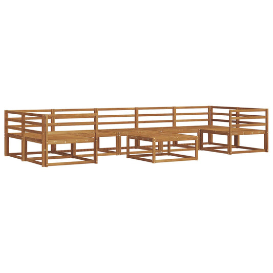 vidaXL Outdoor Sofa Set 8 pcs Natural Solid Acacia Wood