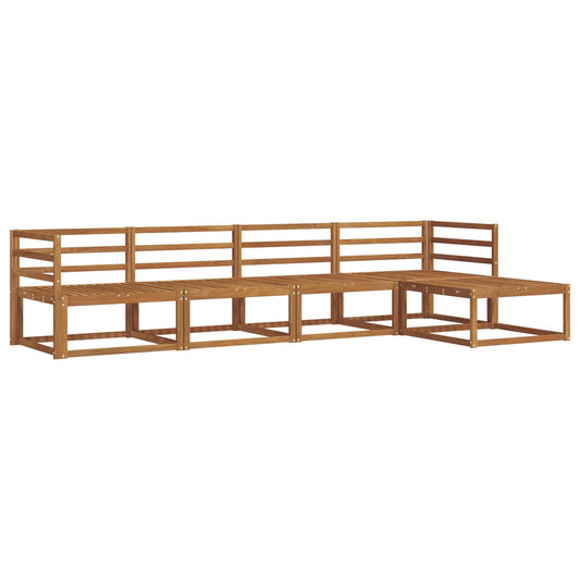 vidaXL Outdoor Sofa Set 5 pcs Natural Solid Acacia Wood