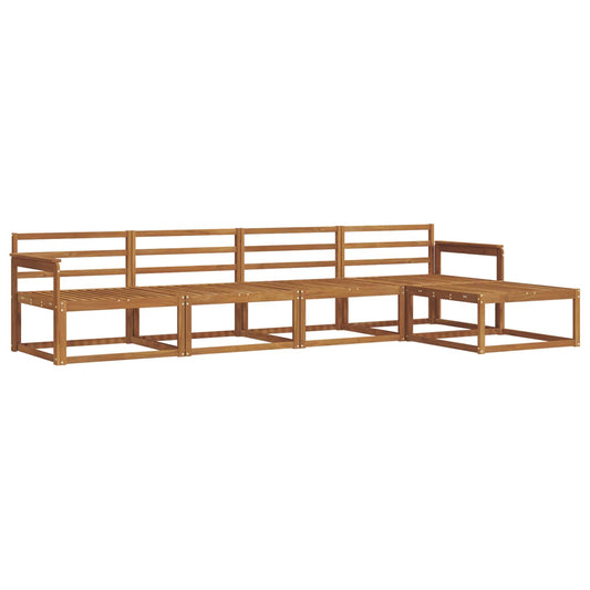 vidaXL Outdoor Sofa Set 5 pcs Natural Solid Acacia Wood