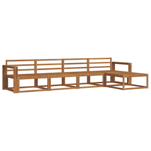 vidaXL Outdoor Sofa Set 5 pcs Natural Solid Acacia Wood
