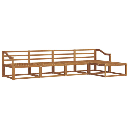 vidaXL Outdoor Sofa Set 5 pcs Natural Solid Acacia Wood