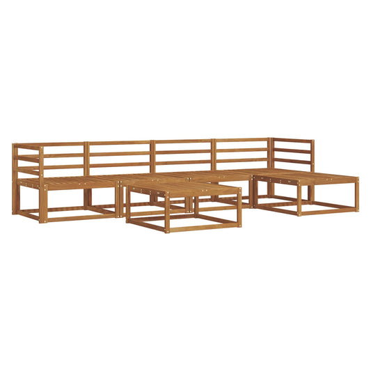 vidaXL Outdoor Sofa Set 6 pcs Natural Solid Acacia Wood