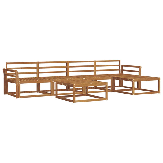 vidaXL Outdoor Sofa Set 6 pcs Natural Solid Acacia Wood