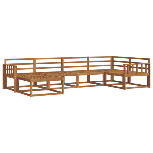 vidaXL Outdoor Sofa Set 6 pcs Natural Solid Acacia Wood