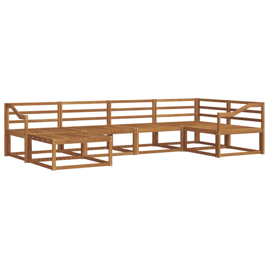 vidaXL Outdoor Sofa Set 6 pcs Natural Solid Acacia Wood