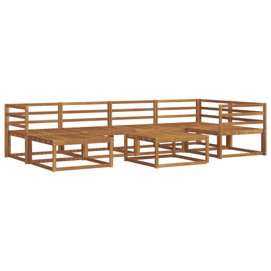 vidaXL Outdoor Sofa Set 7 pcs Natural Solid Acacia Wood