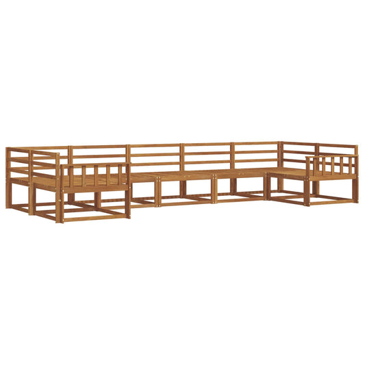 vidaXL Outdoor Sofa Set 7 pcs Natural Solid Acacia Wood