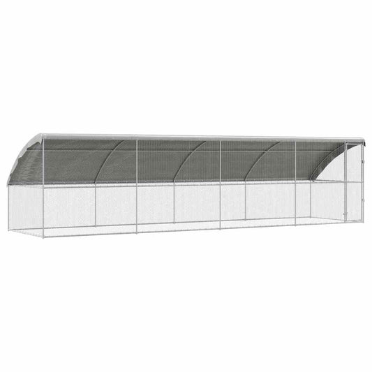 vidaXL Chicken Cage 4 pcs Silver 800 x 200 x 200 cm Galvanised Steel