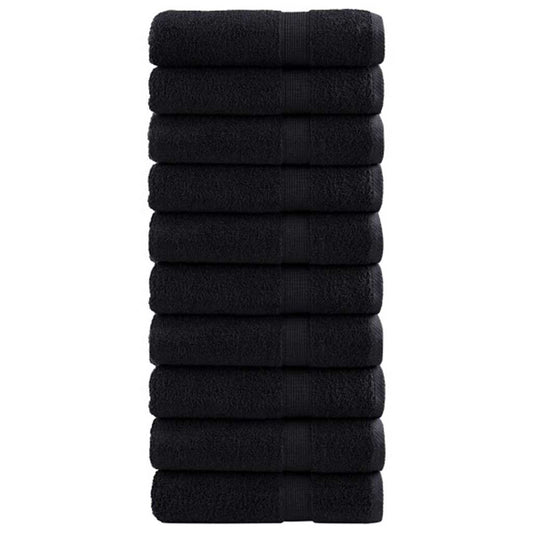 vidaXL Guest Towel SOLUND 25 pcs Black 100 x 150 cm 550 gsm