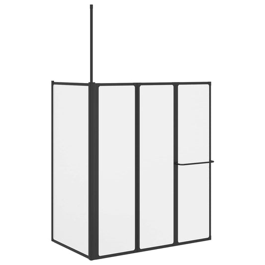 vidaXL Shower Screen White 120 x 70 x 137 cm Aluminium