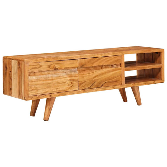 vidaXL TV Cabinet with Shelf Brown 110 x 30 x 40 cm Solid Acacia Wood