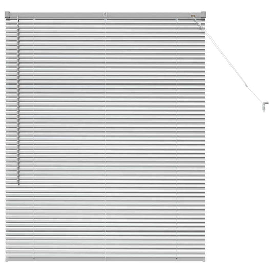 vidaXL Venetian Blinds Height Adjustable Silver 130 x 105 cm Aluminium