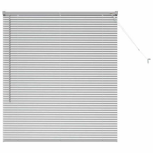 vidaXL Venetian Blinds Height Adjustable Silver 130 x 120 cm Aluminium