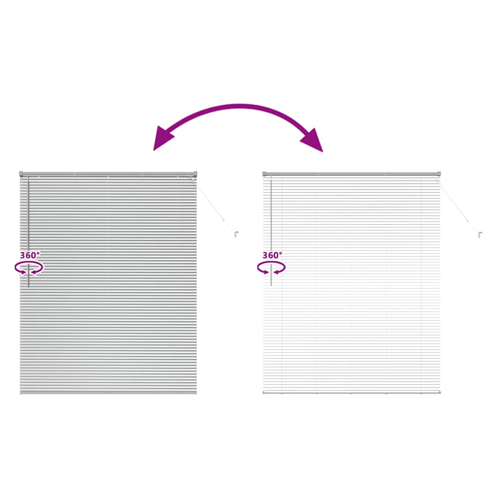 vidaXL Venetian Blinds Height Adjustable Silver 175 x 150 cm Aluminium
