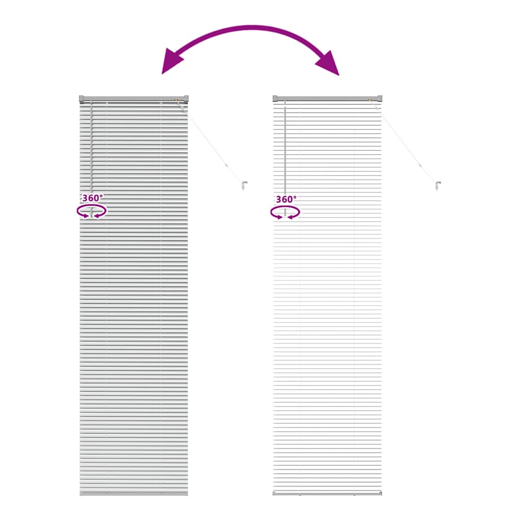 vidaXL Venetian Blinds Height Adjustable Silver 220 x 60 cm Aluminium
